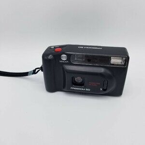Minolta Camera Freedom 50N Focus Free‎ DX Auto 35mm Film Vintage Untested
